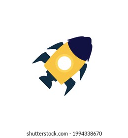 rocket icon on a white background vector illustration