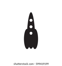 rocket icon on the white background