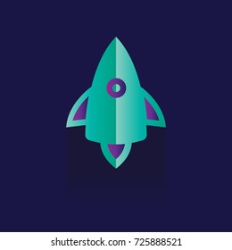 Rocket icon. on white background. logo. Symbols. vector illustration