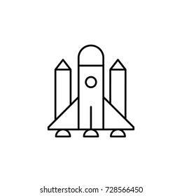 Rocket icon on white background