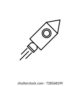 Rocket icon on white background
