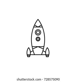 Rocket icon on white background