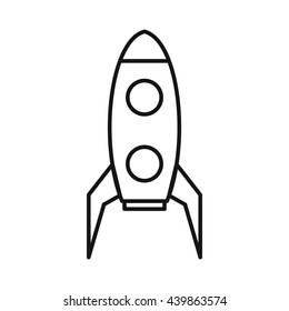 Rocket icon, outline style