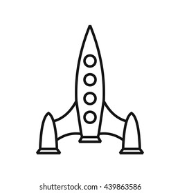 Rocket icon, outline style