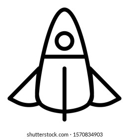 rocket icon outline vector design 