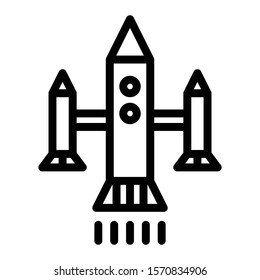 rocket icon outline vector design 