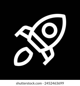 rocket icon outline vector design
