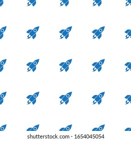 rocket icon pattern seamless isolated on white background. Editable filled rocket icon. rocket icon pattern for web and mobile.