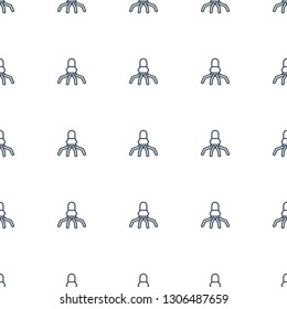 rocket icon pattern seamless white background. Editable outline rocket icon. rocket icon pattern for web and mobile.