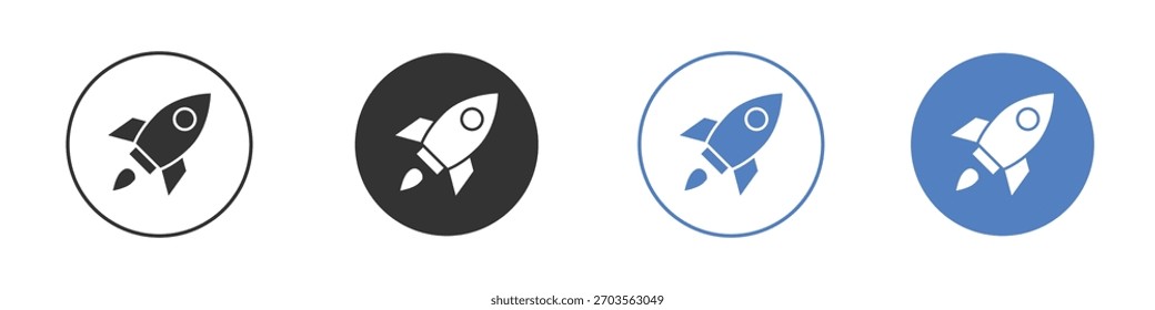 Pictograma del icono del cohete para su diseño del Sitio web, logotipo