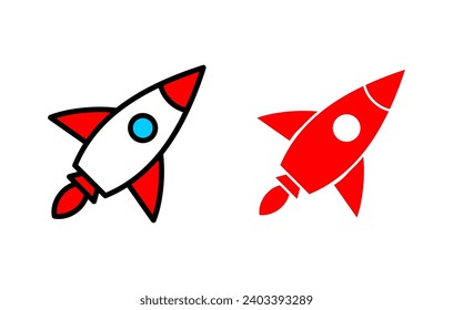 Rocket icon set illustration. Startup sign and symbol. rocket launcher icon