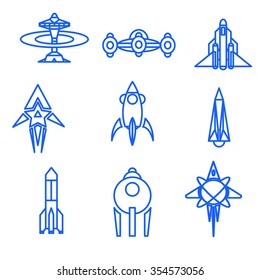 rocket icon set illustrator