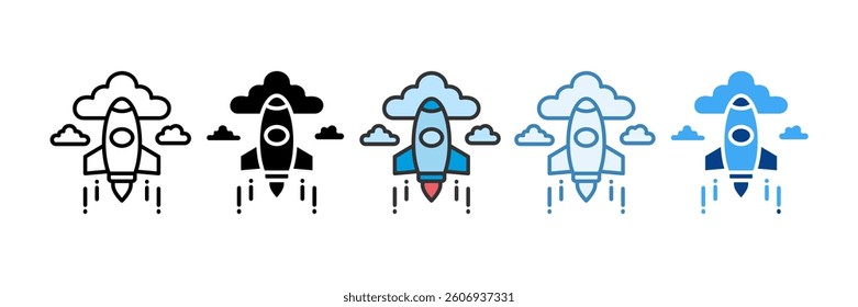 Rocket Icon Set Multiple Style Collection