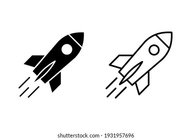 Rocket icon set. Startup icon vector. 