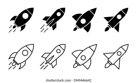 Rocket icon set. Startup icon vector. 