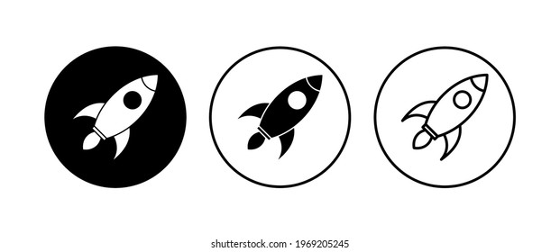 Rocket icon set. Startup icon vector. 