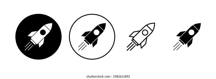 Rocket icon set. Startup icon vector. 