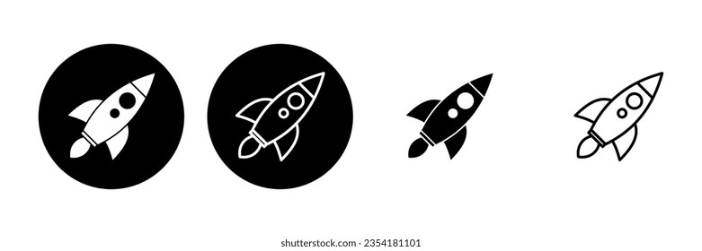 Rocket icon set. Startup icon vector. 