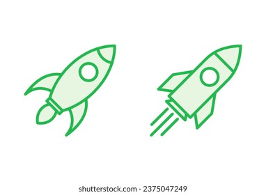 Rocket icon set. Startup icon vector. 