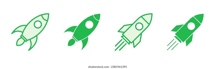 Rocket icon set. Startup icon vector. 