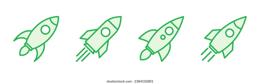 Rocket icon set. Startup icon vector. 