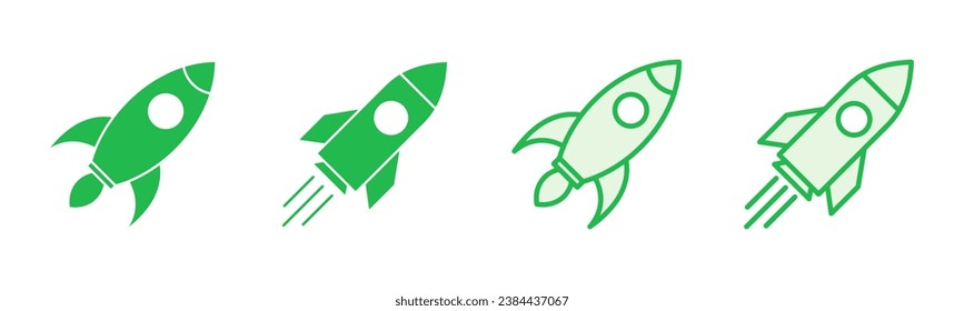 Rocket icon set. Startup icon vector. 
