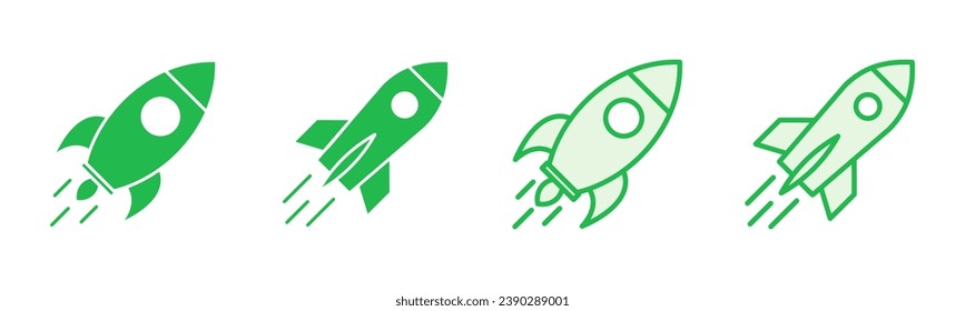 Rocket icon set. Startup icon vector. 
