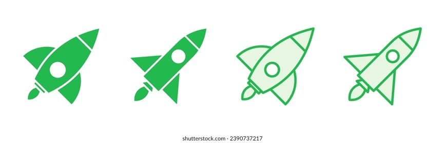 Rocket icon set. Startup icon vector. 