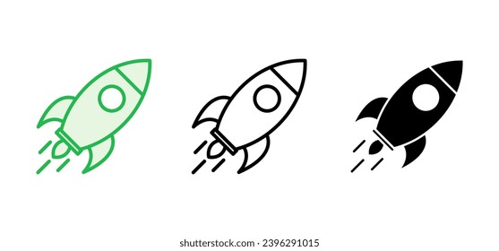 Rocket icon set. Startup icon vector. 