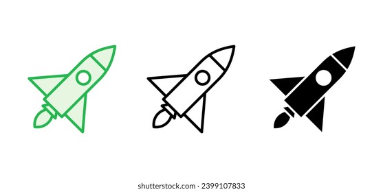 Rocket icon set. Startup icon vector. 