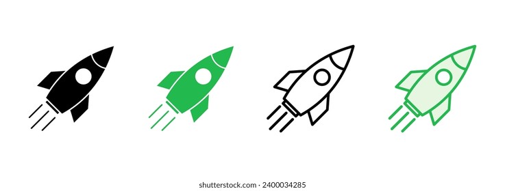 Rocket icon set. Startup icon vector. 