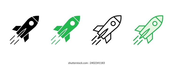 Rocket icon set. Startup icon vector. 
