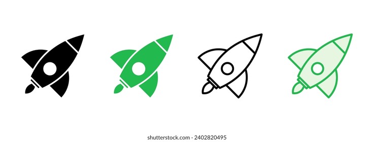 Rocket icon set. Startup icon vector. 