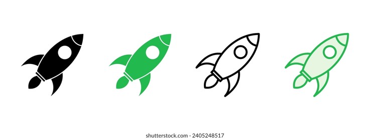 Rocket icon set. Startup icon vector. 