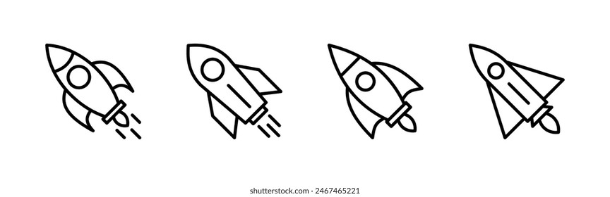Rocket icon set. Startup icon vector. 