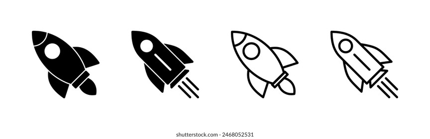 Rocket icon set. Startup icon vector. 