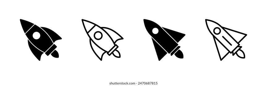 Rocket icon set. Startup icon vector. 