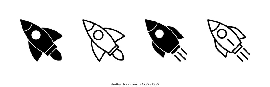 Rocket icon set. Startup icon vector. 