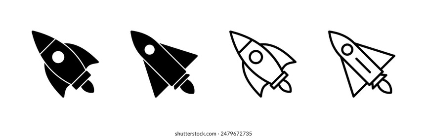 Rocket icon set. Startup icon vector. 