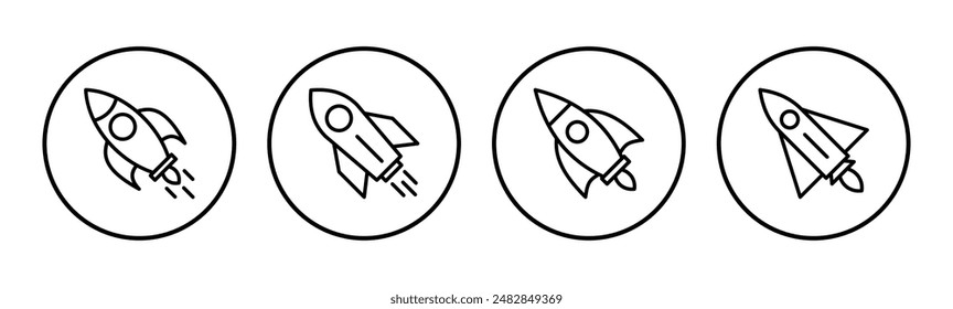 Rocket icon set. Startup icon vector. 