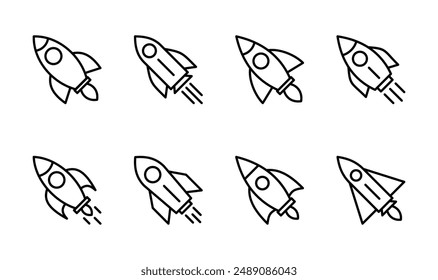 Rocket icon set. Startup icon vector. 