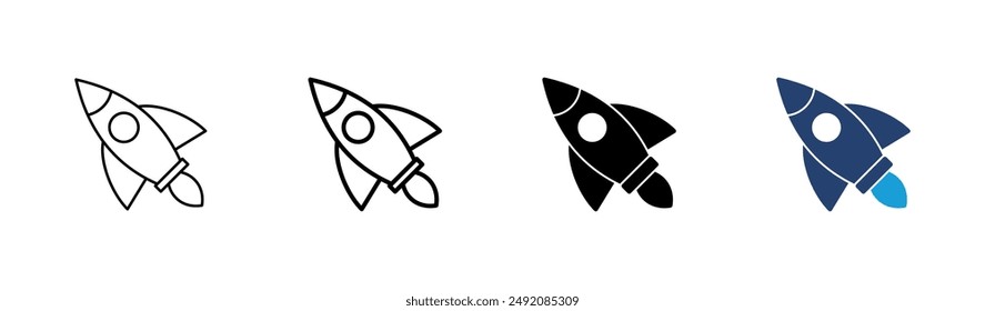 Rocket icon set. Startup icon vector. 