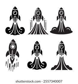 Rocket icon set. Startup icon vector.
