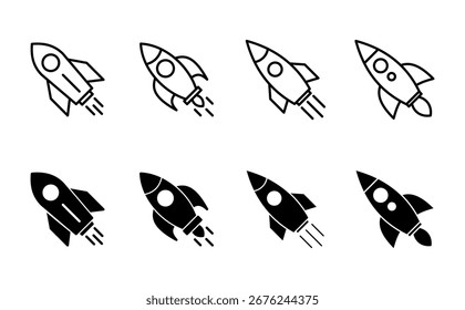 Rocket icon set. Startup icon vector. 