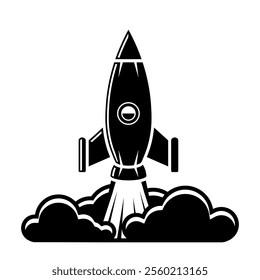 Rocket icon set. Vector illustration.