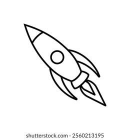 Rocket icon set. Vector illustration.