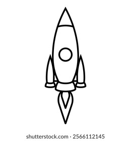 Rocket icon set. Vector illustration.
