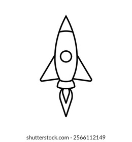 Rocket icon set. Vector illustration.