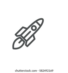 rocket icon. sign design