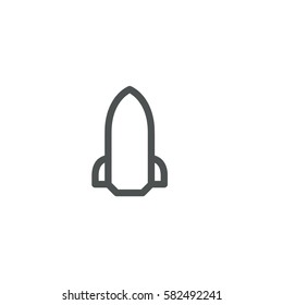 rocket icon. sign design
